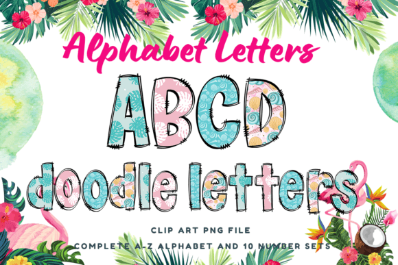 Download Shellfish Doodle Alphabet Summer Letters - Doodle Collection
